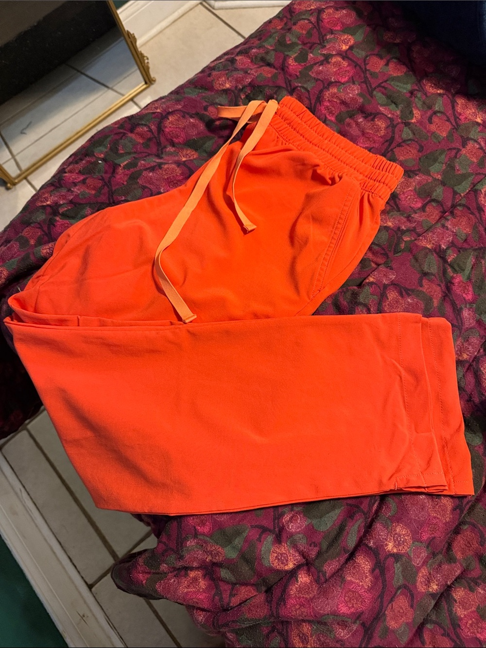 Bright Orange Easy Stretch Scrub Pants